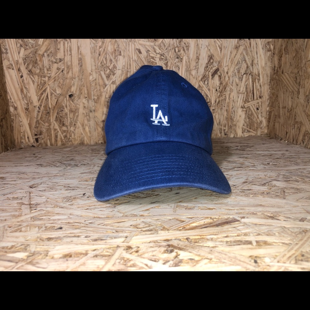 Blue LA Dodgers strap back dad hat
